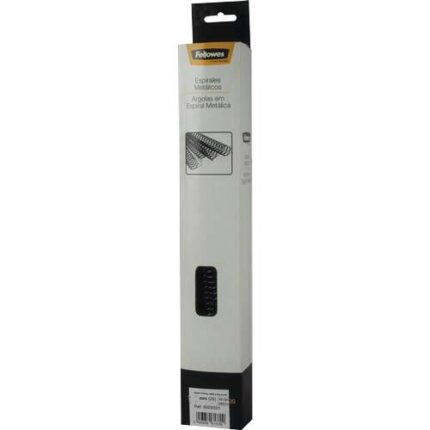 Fellowes Confezione da 25 spirali metalliche da 6 mm - Fino a 40 pagine - Colore nero