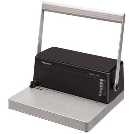 Fellowes Metal 100 Rilegatrice manuale A4 con spirale metallica - Perforazione fino a 20 fogli - Rilegatura fino a 450 fogli