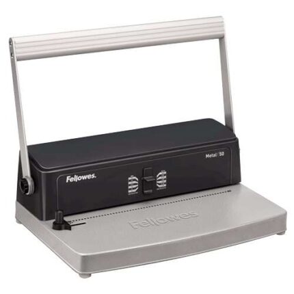 Fellowes Metal 50 Rilegatrice manuale A4 a spirale metallica - Perforazione fino a 12 fogli - Rilegatura fino a 450 fogli