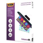 Fellowes Confezione da 100 buste per plastificazione opache A3 - 80 micron - Alta qualità - Trasparenti