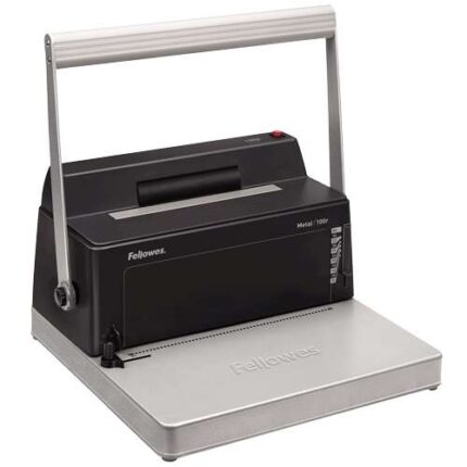 Fellowes Metal 100R Rilegatrice manuale A4 a spirale metallica - Perforazione fino a 20 fogli - Rilegatura fino a 450 fogli