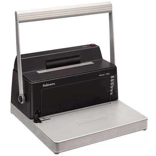 Fellowes Metal 100R Rilegatrice manuale A4 a spirale metallica - Perforazione fino a 20 fogli - Rilegatura fino a 450 fogli