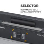 Fellowes Metal 50R Rilegatrice manuale a spirale metallica A4 - Perforazione fino a 12 fogli - Rilegatura fino a 450 fogli - Passo della spirale 5:1 - Pinze incluse - immagine 4