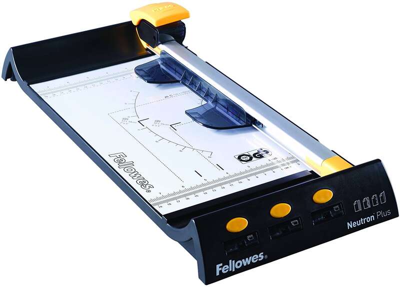 Fellowes Neutron A4 Plus Taglierina - Taglia fino a 10 fogli - Guide incise - Formato A4