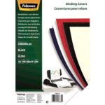 Fellowes Confezione da 100 copertine in cartoncino lucido Chromolux A4 - 250 g - Alta qualità - Colore nero - immagine 2