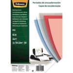 Fellowes Confezione da 100 copertine per rilegatura in PVC A4 - 180 micron - Alta qualità - Colore blu