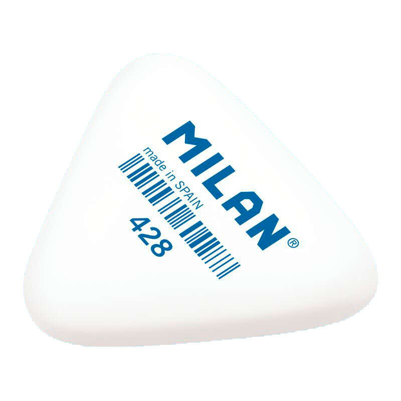 Milan 428 Gomma triangolare spessa - Tipo briciola di pane - Gomma sintetica - Colore bianco