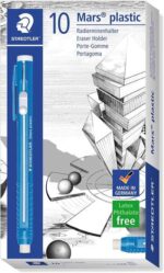 Staedtler Mars Plastic 528 50 Portagomma a forma di matita - Con cursore per far scorrere la gomma - Senza ftalati né lattice - immagine 3