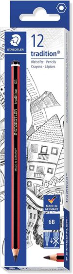 Staedtler Tradition 110 Matita di grafite esagonale - Mina 6B - Resistenza alla rottura - Legno da foreste sostenibili - immagine 2