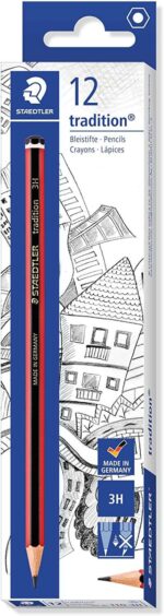 Staedtler Tradition 110 Matita di grafite esagonale - Miniera 3H - Resistente alla rottura - Legno da foreste sostenibili - immagine 2