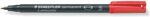 Staedtler Lumocolor Permanent 313 Pennarello permanente a punta fine - Tratto 0,4 mm circa - Asciugatura rapida - Colore rosso - immagine 3