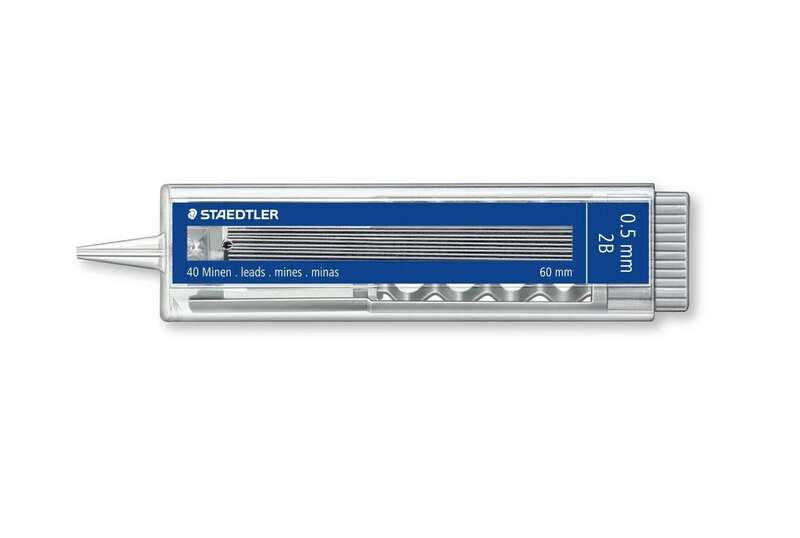 Staedtler Mars Micro Carbon 255 Tubo con 40 mine sottili in grafite - Mina 2B - 0