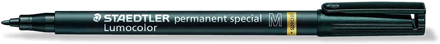 Staedtler Lumocolor Permanent Special 319 Pennarello permanente - Punta da 1 mm circa - Asciugatura rapida - Resistente alla luce - Colore nero