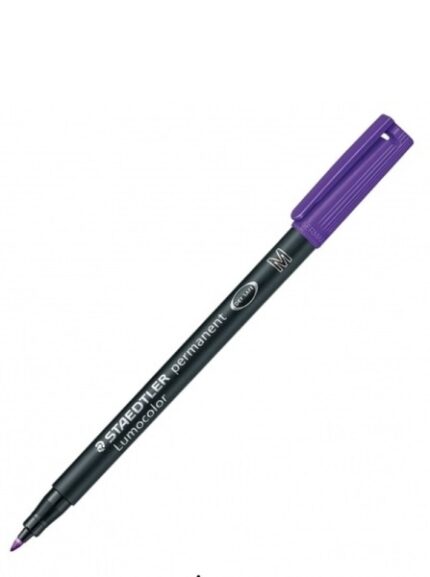 Staedtler Lumocolor 317 Pennarello permanente - Punta media arrotondata - Tratto di circa 1 mm - Cappuccio con clip - Asciugatura rapida - Colore viola