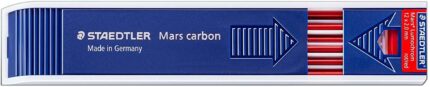 Staedtler Mars Lumochrom 204 Confezione da 12 mine da disegno - Mina da 3 mm - Lunghezza 130 mm - Colore rosso