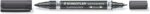 Staedtler Lumocolor Permanent Pack con 4 pennarelli indelebili - Punte diverse - Resistenti all'acqua - Ricaricabili - Colore nero - immagine 4