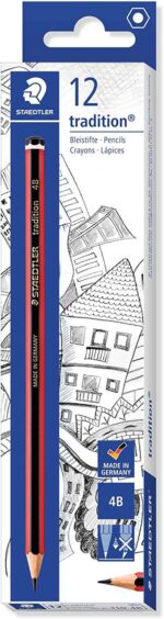Staedtler Tradition 110 Matita di grafite esagonale - Mina 4B - Resistenza alla rottura - Legno da foreste sostenibili - immagine 2