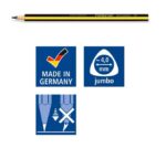 Staedtler Noris Jumbo 119 Confezione da 2 matite di grafite jumbo triangolari - Mina HB da 4 mm - Legno proveniente da foreste sostenibili - immagine 4