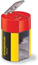 Staedtler 120 Confezione da 2 matite di grafite 2HB esagonali + 1 temperino con contenitore + 1 gomma Mars Plastic - Legno proveniente da foreste sostenibili - Resistenza alla rottura - immagine 4