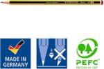 Staedtler Noris 120 Confezione da 5 matite esagonali in grafite 2HB + 1 gomma Mars Plastic - Legno proveniente da foreste sostenibili - immagine 5