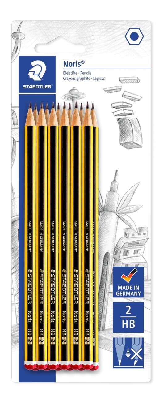 Staedtler Noris 120 Confezione da 12 matite esagonali in grafite HB - Resistenti alla rottura - Legno proveniente da foreste sostenibili Staedtler Noris 120 Confezione da 12 matite esagonali in grafite HB - Resistenti alla rottura - Legno proveniente da foreste sostenibili