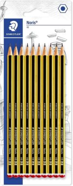 Staedtler Noris 120 Confezione da 10 matite esagonali in grafite HB - Resistenza alla rottura - Legno proveniente da foreste sostenibili