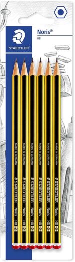 Staedtler Noris 120 Confezione da 6 matite esagonali in grafite HB - Resistenza alla rottura - Legno proveniente da foreste sostenibili