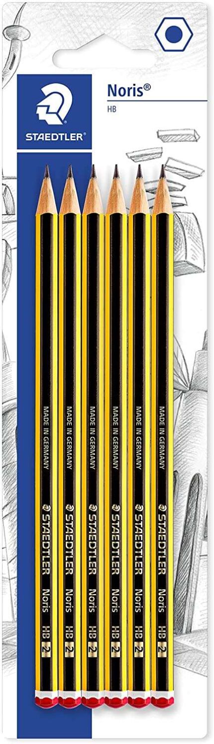 Staedtler Noris 120 Confezione da 6 matite esagonali in grafite HB - Resistenza alla rottura - Legno proveniente da foreste sostenibili