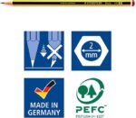 Staedtler Noris 120 Confezione da 10 matite esagonali in grafite 2HB + 1 gomma in plastica 526 50 + 1 temperamatite 510 50 - Resistenza alla rottura - Legno proveniente da foreste sostenibili - immagine 5