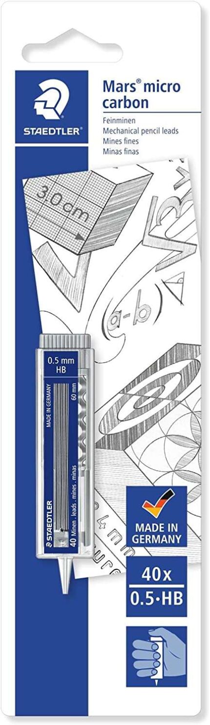 Staedtler Micro Carbon 255 Portamine con 40 mine - Mina HB da 0
