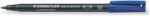 Staedtler Lumocolor Permanent 317 Pennarello permanente a punta fine - Tratto 1 mm -  Per quasi tutte le superfici - Asciugatura rapida - Colore blu - immagine 3