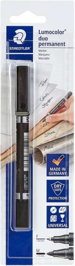 Staedtler Lumocolor 358 Pennarello permanente a doppia punta - Tratti di circa 0