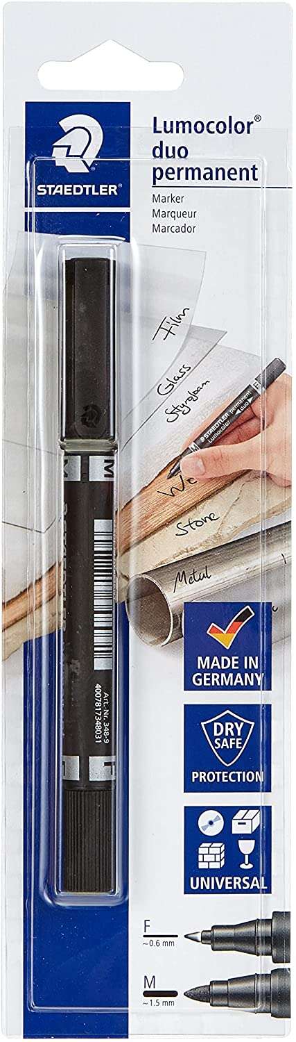 Staedtler Lumocolor 358 Pennarello permanente a doppia punta - Tratti di circa 0