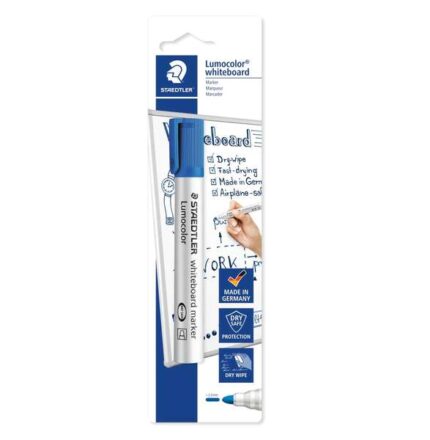 Staedtler Lumocolor 351 Pennarello per lavagna bianca - Tratto 2 mm - Asciugatura rapida - Ricaricabile - Colore blu