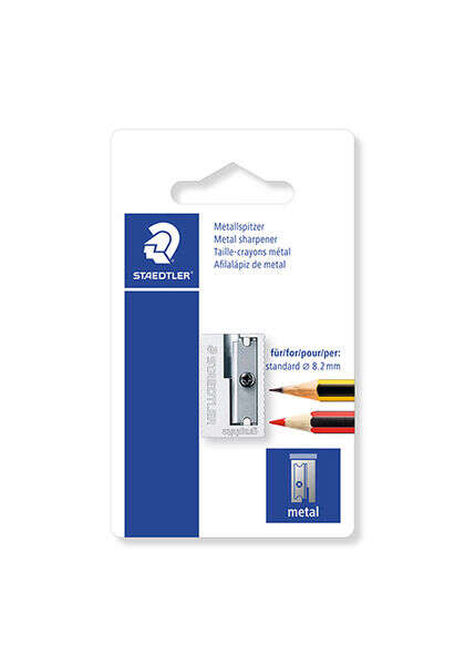 Staedtler 510 10 Temperamatite in metallo con lama in metallo - Angolo di affilatura di 23° - 1 foro