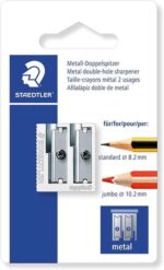 Staedtler Temperamatite in metallo con lama in metallo - Angolo di affilatura di 23° e 30° - 2 fori