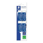 Staedtler Mars Plastic 526 50 Confezione da 4 gomme da cancellare - Plastica - Alta precisione - Colore bianco
