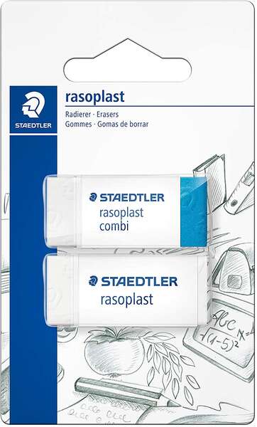Staedtler Confezione da 1 gomma 526 Rasoplast Combi + 1 gomma 526 Rasoplast