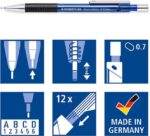 Staedtler Mars Micro Confezione da 1 portamine 0,7 mm + 1 tubetto da 12 mine - Mine HB - Zona di presa in gomma - immagine 3
