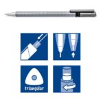 Staedtler Confezione da 1 portamine Triplus Micro 774 da 0,7 mm + 1 tubetto da 12 mine - Design triangolare ergonomico - Punta in metallo retrattile - Gomma da cancellare extra-lunga - immagine 5