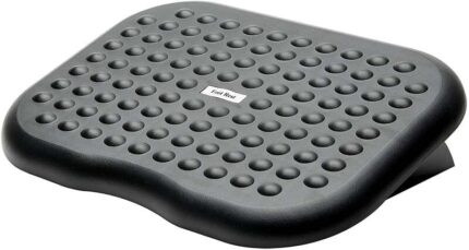 Fellowes Poggiapiedi con inclinazione regolabile da 0° a 15° - Ampia superficie di 45 x 33 cm - Texture effetto massaggio - Colore nero