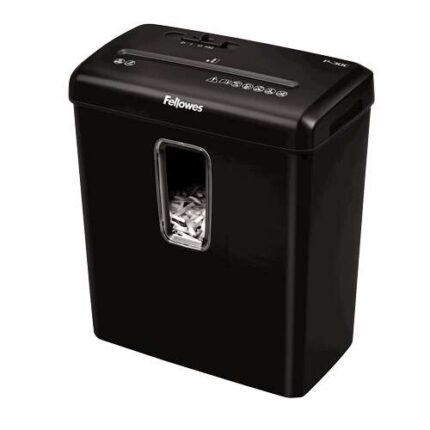 Fellowes P-30C Distruggidocumenti manuale con taglio a particelle P-4 - Distrugge fino a 6 fogli alla volta - Capacità del cestino 15 L - Colore nero