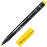 Staedtler Lumocolor Permanent 313 Pennarello indelebile a punta fine - Tratto 0,4 mm circa - Asciugatura rapida - Colore giallo - immagine 3