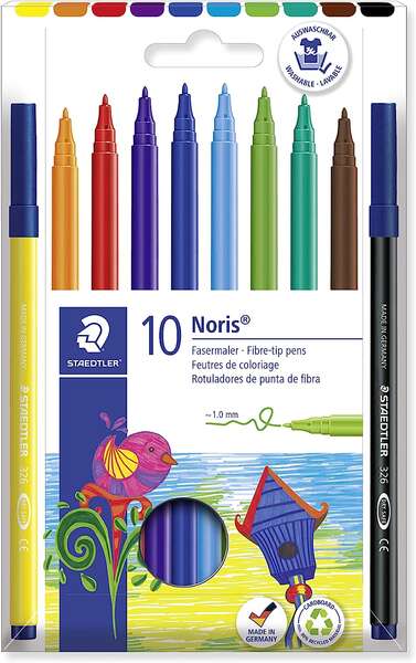 Staedtler 326 Confezione da 10 pennarelli a punta in fibra - Tratto 1
