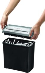 Fellowes Trito 2S Distruggidocumenti manuale a strisce - Distrugge fino a 5 fogli alla volta - Capacità del cestino 11 L - Colore nero/argento - immagine 2