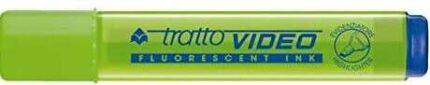 Tratto Video Pennarello fluorescente - Punta smussata - Inchiostro a base d'acqua - Asciugatura rapida - Colore verde lime fluorescente