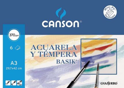 Canson Acuarela Basik Minipack da 6 fogli A3 - 29