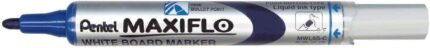 Pentel Maxiflo Pennarello per lavagna bianca - Regolazione del flusso d'inchiostro - Punta a pallottola - Larghezza tratto 2 mm - 50% di materiali riciclati - Colore blu
