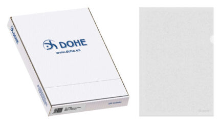 Dohe Confezione da 100 cartelline Uñero Basic 100 micron - Formato Folio - Trasparente