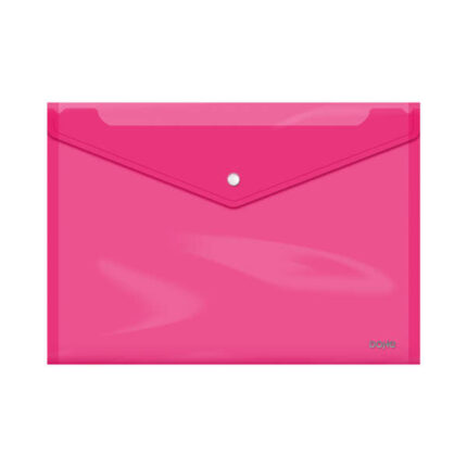 Busta porta documenti Dohe Folio+ - Chiusura a clip - Polipropilene trasparente 150 micron - Colore rosa